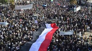 Masiva manifestación en Yemen. /Foto: hispantv.com.