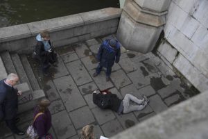 Un herido en el atentado de Londres.