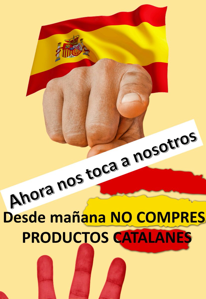 Boicot total a todos los productos catalanes