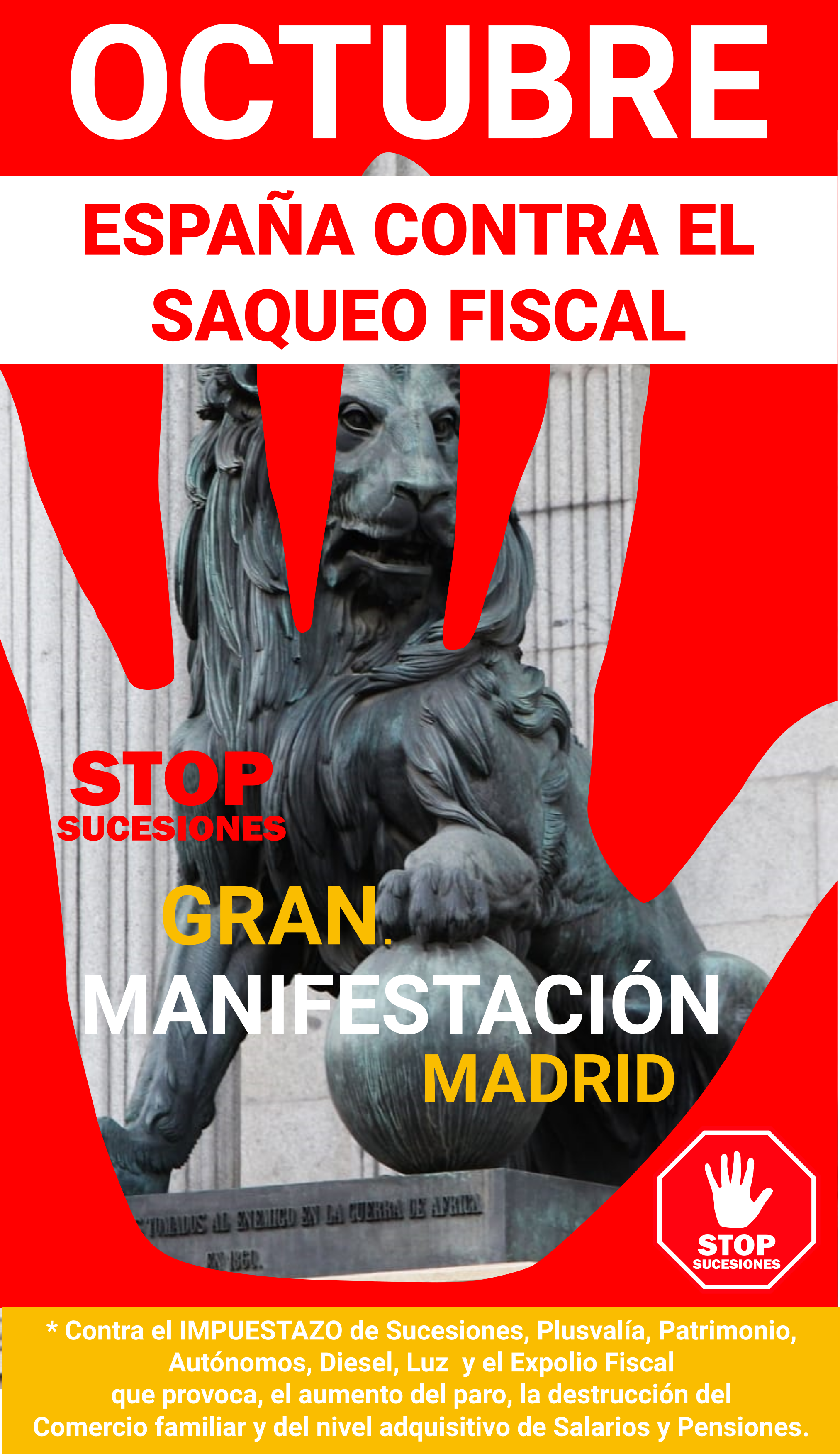 Total Apoyo: Stop Sucesiones convoca a todos los españoles en octubre en Madrid