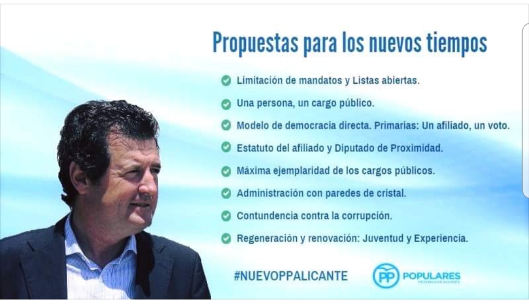 PP de Alicante: Luis Barcala y Toño Peral ningunean a José Ciscar