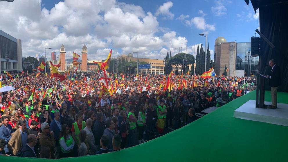 Éxito de Vox en Barcelona con incidentes provocados por la ultraizquierda separatista