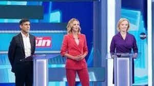 REPENTINITIS: ¡La presentadora se derrumba en el debate en directo de los candidatos a suceder a Boris Johnson!