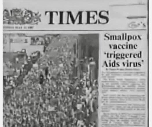 La vacuna contra la viruela desencadena el virus del sida