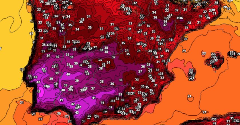 Los mapas se tiñen de rojo para asustar a los subnormales a que paguen impuestos por el timo climático