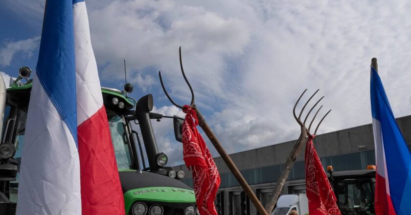 Protesta de los agricultores holandeses por los planes del Gobierno de acabar con el 60% de las granjas