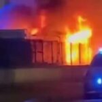 Arde pavorosamente el garaje de Alsa en León por el incendio espontáneo de un microbús